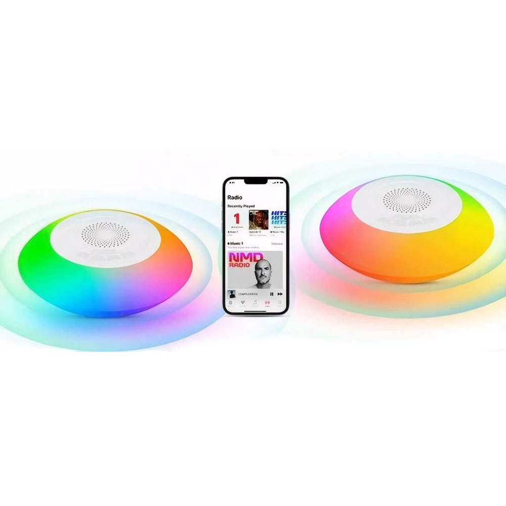 Portable Bluetooth Speaker Waterproof Ipx7 - Floating Pool Speaker with Colorful Lights