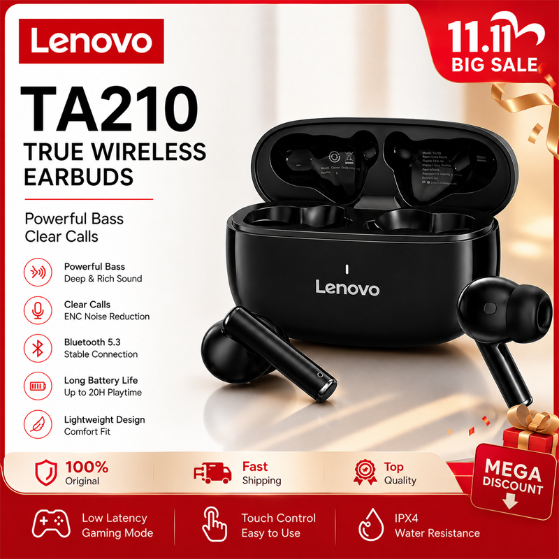 Lenovo TA210 Bluetooth Wireles - огляд і ціна Anc Wireless Over Ear Headphones
