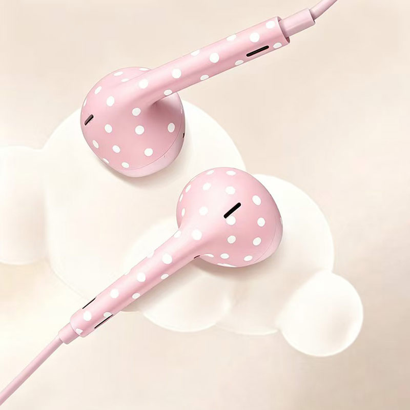 Cute Polka Dot Type‑c Wired Ea - огляд і ціна Type C Wired Earphones With Mic