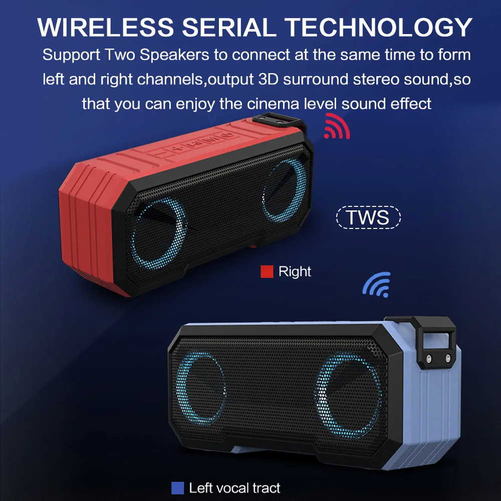 Portable Bluetooth Speaker Wir - огляд і ціна Portable Bluetooth Speaker Waterproof Ipx7