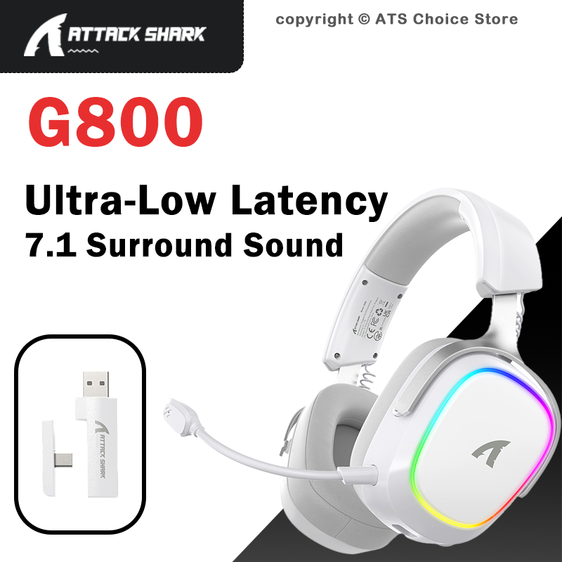 ATTACK SHARK G800 Wireless Gam - огляд і ціна Gaming Headset With Mic Rgb