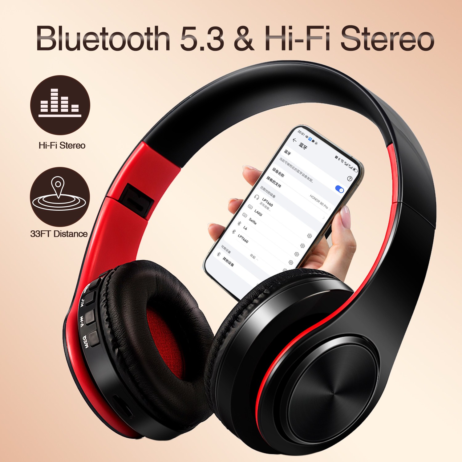 CATASSU Earphone Bluetooth Hea - огляд і ціна Anc Wireless Over Ear Headphones
