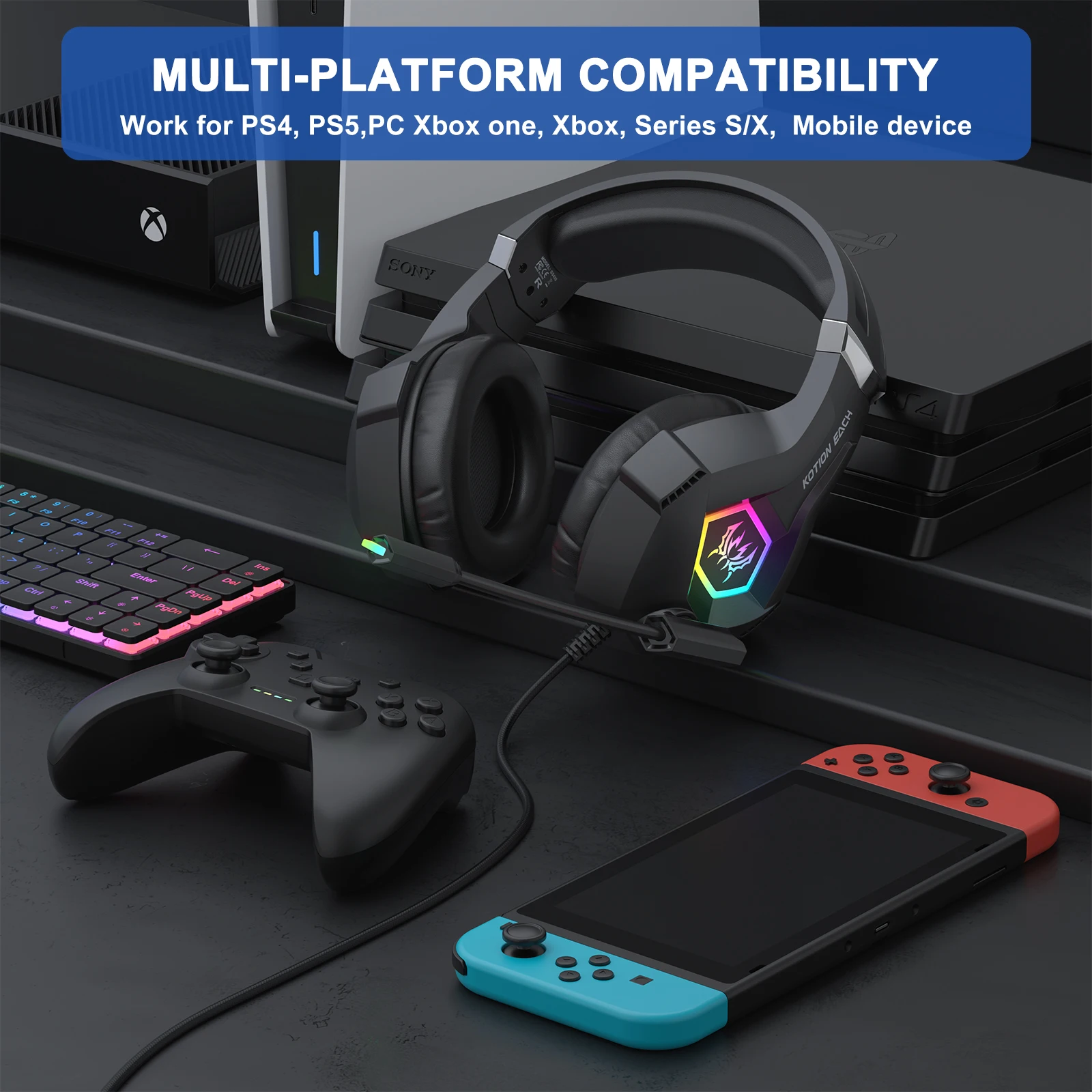 Wired Gaming Headset with 7.1  - огляд і ціна Gaming Headset With Mic Rgb